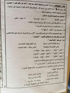 امتحان اللغة العربية للسادس الابتدائى الترم الثانى 2016 القاهرة