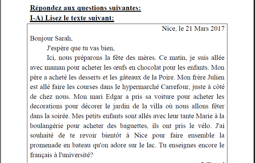 النموذج الاسترشادى العاشر بالاجابة النموذجية فى اللغة الفرنسية بنظام البوكليت للصف الثالث الثانوى