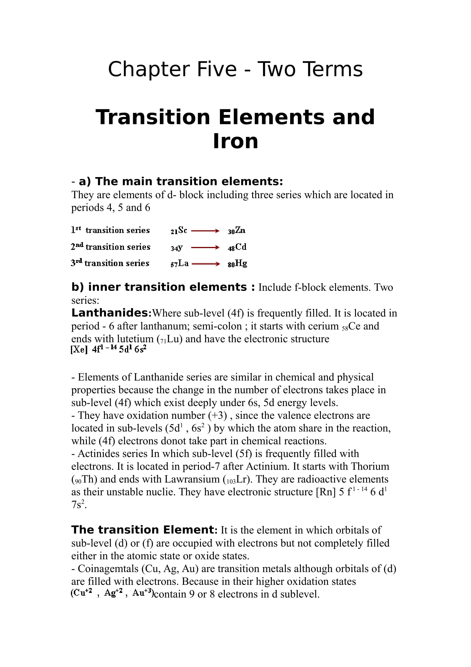 ملخص واسئلة واختبارات على Chapter 5 فى Chemistry للصف الثانى الثانوى اللغات الترم الاول